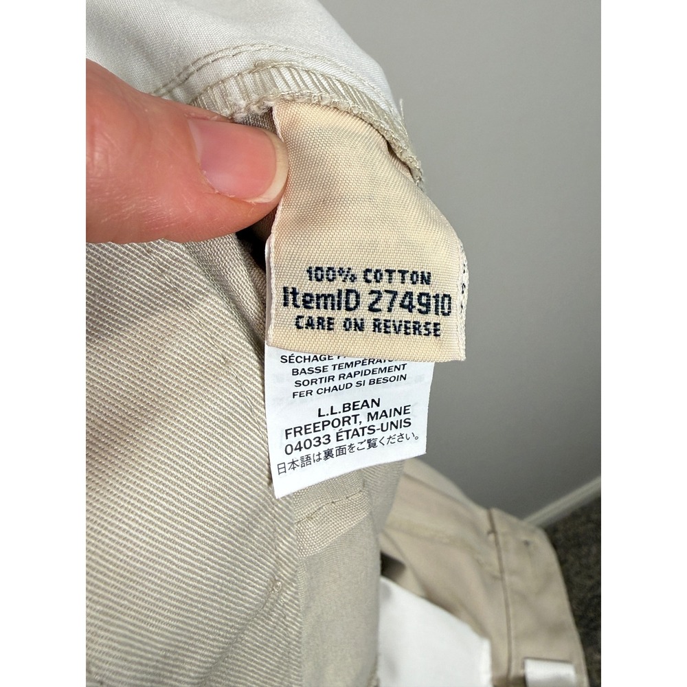 NWT LL Bean Boys 10 Khaki Pleated Shorts Original Fit 100% Cotton Wrinkle Free - Picture 8 of 9